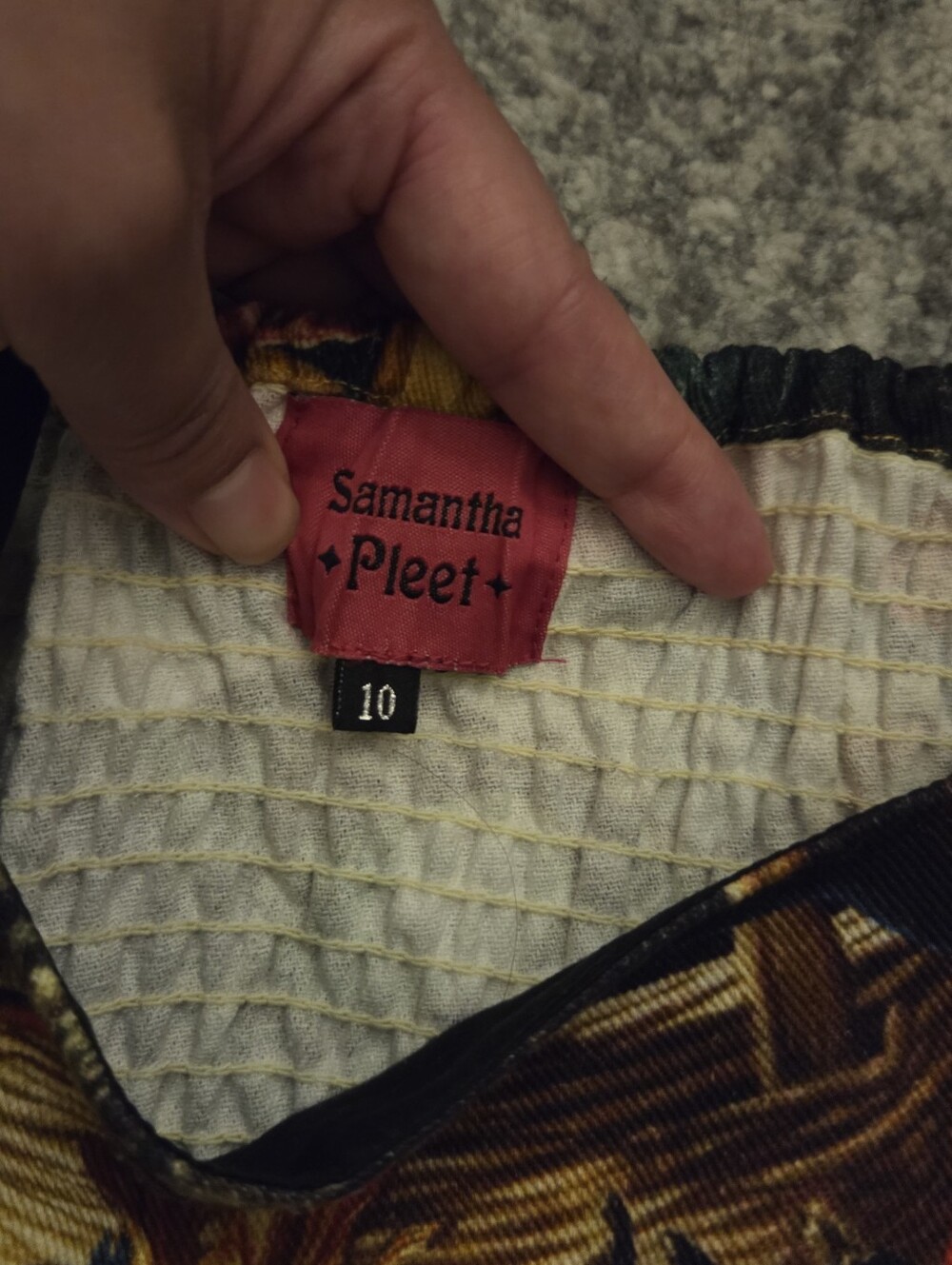 Samantha Pleet Muse Cotton Corset in Whimsical Harvest Print EUC - Picture 5 of 5